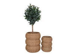 Les Tendances Set van 2 ronde SARBAS manden – Natuurlijk zeegras Beige Clearance