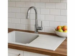 Sierra Fregadero de 1 cubeta grande con escurridor de resina^Essebagno Best