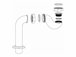 ROGIER & MOTHES Sifón vertical CRAWLEY para bañeras retro Plateado Best