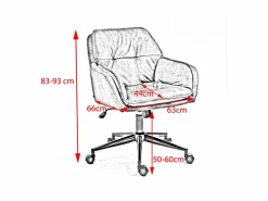 Kawola silla - terciopelo - 66 x 63 cm - TERRY Gris Hot