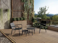 MYLIA Salones De Jardín|Silla baja de jardín apilable de metal - - MIRMANDE de