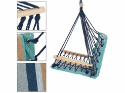 ECD Germany Sillón Colgante|Silla colgante asiento hamaca relax multicolor 120 kg
