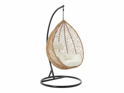 Silla colgante de mimbre sintético - Natural claro - CAMPLI de^MYLIA Outlet