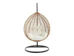 Silla colgante de mimbre sintético - Natural claro - CAMPLI de^MYLIA Outlet