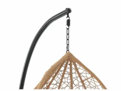 Silla colgante de mimbre sintético - Natural claro - CAMPLI de^MYLIA Outlet