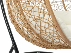 Silla colgante de mimbre sintético - Natural claro - CAMPLI de^MYLIA Outlet