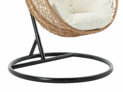 Silla colgante de mimbre sintético - Natural claro - CAMPLI de^MYLIA Outlet