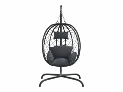 Sillón Colgante|Silla colgante huevo con cojín acero ratán sintético antracita ES340128