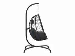 Sillón Colgante|Silla colgante huevo con cojín acero ratán sintético antracita ES340128