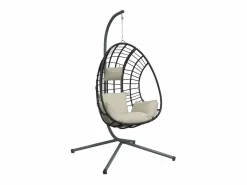 Silla colgante huevo con soporte ratán y acero ES674089^ Online