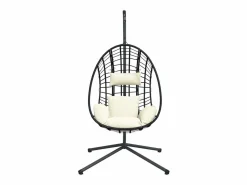Silla colgante huevo con soporte ratán y acero ES674089^ Online