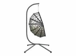 Silla colgante huevo con soporte ratán y acero ES451110^ Online