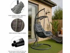 Silla Colgante Yoevu - con reposapiés para interior y exterior - YV-RELAXCHAIR^ Clearance