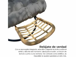 Silla Colgante Yoevu - con reposapiés para interior y exterior - YV-RELAXCHAIR^ New