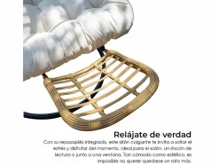 Silla Colgante Yoevu - con reposapiés para interior y exterior - YV-RELAXCHAIR Beige Sale