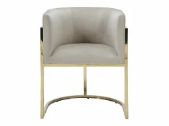 Vente-unique Sillas Y Lotes De Sillas|Silla con brazos - Terciopelo y metal - y dorado - PERIA