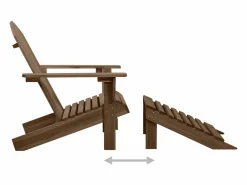 Silla con otomana y mesa jardín Adirondack abeto macizo marrón^Clicnbuy Clearance
