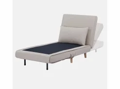 Sweeek Sillón Cama|Silla convertible en cama tela base madera, 1 plaza