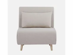 Sweeek Sillón Cama|Silla convertible en cama tela base madera, 1 plaza