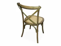 Sweeek Silla de bistró vintage de madera, set de 2 marrón viejo Color natural oscuro Sale