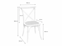 Sweeek Sillas Y Lotes De Sillas|Silla de bistró vintage de madera, set de 4 natural