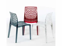 Silla de cocina o de comedor de Policarbonato Gruvyer - Gris^AHD Hot
