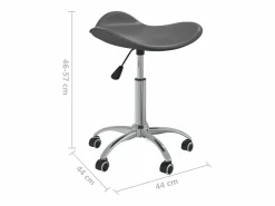 vidaxl Silla de comedor giratoria de cuero sintético Gris Sale