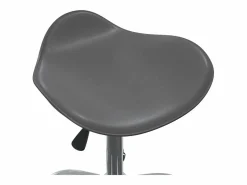 vidaxl Silla de comedor giratoria de cuero sintético Gris Sale