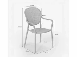 AHD Sillas Y Lotes De Sillas|Silla de comedor moderna para bar, restaurante y cocina al aire libre en polipropileno Clara - oscuro
