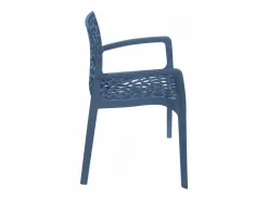 AHD Silla de comedor polipropileno para cocina y bar Grand Soleil Gruvyer Arm - Marino Azul