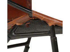 Silla de cuero auténtico marrón^Clicnbuy Best