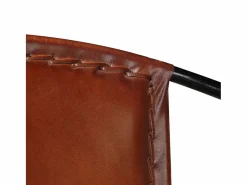 Silla de cuero auténtico marrón^vidaxl Clearance