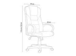 Silla de despacho Lawyer polipiel 118-126x64x64 cm Adec^Basic Hot