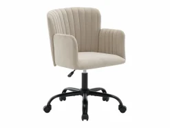 Silla de escritorio de tela y acero negro con altura ajustable - TOARA^Vente-unique New