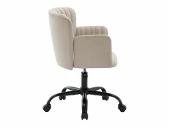 Silla de escritorio de tela y acero negro con altura ajustable - TOARA^Vente-unique New