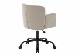 Silla de escritorio de tela y acero negro con altura ajustable - TOARA^Vente-unique New