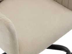 Silla de escritorio de tela y acero negro con altura ajustable - TOARA^Vente-unique New