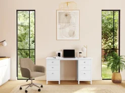Silla de escritorio de terciopelo Altura ajustable ELEANA^Vente-unique Clearance
