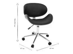 Silla de escritorio diseño y madera WALNUT^Miliboo