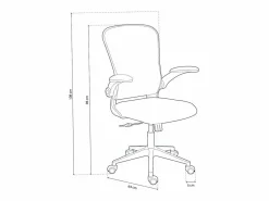ADEC Silla de escritorio Lexi giratoria altura regulable /blanco Gris Hot