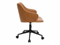 Miliboo Silla De Oficina|Silla de escritorio moderno en tejido marrón HEMMY