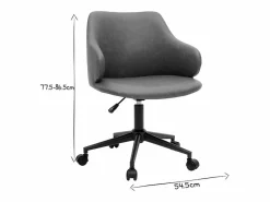 Miliboo Silla De Oficina|Silla de escritorio moderno en tejido marrón HEMMY