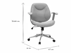 Miliboo Silla De Oficina|Silla de escritorio moderna tejido claro YORKE