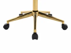 Vente-unique Silla De Escritorio|Silla de escritorio terciopelo y dorado altura regulable - PEGA de Pascal Morabito