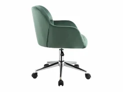 Silla de escritorio terciopelo verde altura regulable PEGA^Vente-unique Outlet