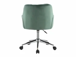 Silla de escritorio terciopelo verde altura regulable PEGA^Vente-unique Outlet