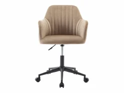 Silla de escritorio terciopelo y negro altura ajustable - ELEANA^Vente-unique New
