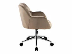 Vente-unique Silla De Escritorio|Silla de escritorio terciopelo altura regulable PEGA