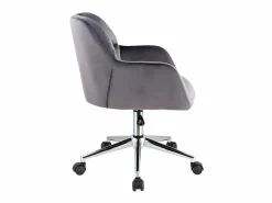 Vente-unique Silla De Escritorio|Silla de escritorio terciopelo altura regulable PEGA