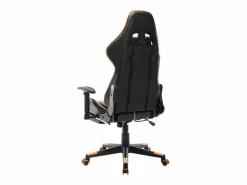 Silla de gaming con reposapiés cuero sintético negro y^vidaxl Discount